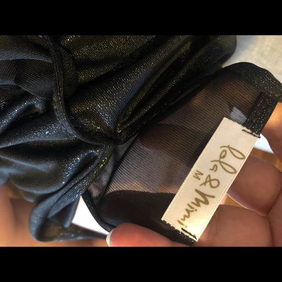 Cute Sparkly Black Cropped Top - Picture 7 of 7